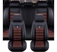 SZFCL Set Coprisedili Auto per Volvo XC60 XC 60 2009-2013 2014 2015 2016 2017 2018 2019 2020, Copri-Sedile Pelle Copri Sedili Impermeabile Coprisedile Anteriori Posteriori Accessori,Black-Coffee