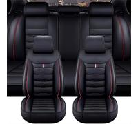 SZFCL Set Coprisedili Auto per Volvo XC60 XC 60 2009-2013 2014 2015 2016 2017 2018 2019 2020, Copri-Sedile Pelle Copri Sedili Impermeabile Coprisedile Anteriori Posteriori Accessori,Black-Red
