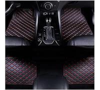 SZFCL Tappetini Auto Personalizzati per Mini Cooper S 2005-2015, Antiusura Pelle Tappetino Completo Mat Set Auto Pavimento Protezione,Black-Red