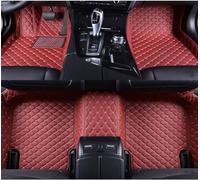 SZFCL Tappetini Auto Personalizzati per Skoda Skoda Citigo 2012 2013 2014 2015 2016 2017 2018 2019 2020 2021, Antiusura Pelle Tappetino Completo Mat Set Auto Pavimento Protezione,Wine-Red