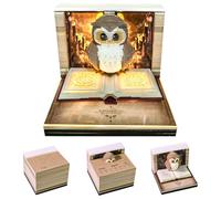 Szhhrxi 2026 Calendario 3D da Strappare con Luci a LED, Blocco Note 3D, Blocco Per Appunti 3D Artistico in Carta, 3D Memo Pad, Calendario da Tavolo per Regalo di Natale, Ornamenti Desktop (Gufo)