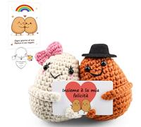 Szhhrxi Coppia Peluche Patata Italiano, Idee Regalo Sposi Originale e Romantica, Pocket Hug Potatoes Peluche, Pensiero per Anniversario Matrimonio o Natale