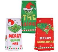 Szhhrxi Set di 3 Strofinacci da Cucina Natalizi - Asciugamani Cucina Resistenti, Canovacci da Cucina (40x60 cm) - Idee Regalo Natale 2025, Sottopiatti Decorazioni Tavola