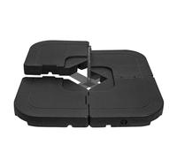 SZHLUX 4 basi per ombrellone da Giardino, capacità 83,9 kg, Resistente al Vento, Base Quadrata per Esterni, Nera