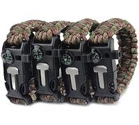 SZHS 4 pulseras de supervivencia Flint. El Color Verde camuflaje del paraguas se utiliza para la supervivencia y la supervivencia de Los Hombres al AIRE Libre.
