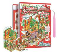 SZHTFX 10 set di adesivi natalizi 3D, scene natalizie in miniatura 3D simulate, simpatici adesivi a tema cartoni animati, divertenti album di ritagli per gli amanti del fai da te e le ragazze