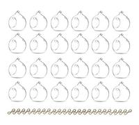 Sziqiqi 24 Piezas 80cm Appendere portacandele in Vetro globi terrario Wedding portacandele candeliere, Vetro, Transparen