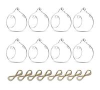 Sziqiqi 8PCS 80 mm Appendere portacandele in Vetro globi terrario Wedding portacandele candeliere, Vetro, Transparent, 8Pcs