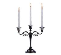 Sziqiqi Candeliere nozze, Candeliere candelabro In lega di zinco, Candeliere della cena a lume di candela, ornamento casa creativo, Nero