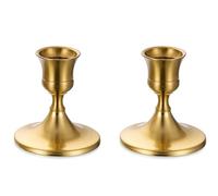 Sziqiqi Portacandele Candelabro Oro per Matrimonio - Portacandele in Metallo Candeliere Decorativo Candelabro per Centrotavola di Nozze Natalizio Tavola Caffè Decorazione, 2 Pezzi, Stile 2