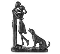 Sziqiqi Regali per il Matrimonio Anniversario di Ferro: Statuetta Anniversario Matrimonio per Lei Lui Coppia Moglie Marito - Regalo per Fidanzamento Natale San Valentino - Statua di Coppia con Cane
