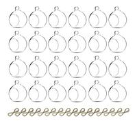 Sziqiqi Sfera di vetro da appendere - 24 pezzi portacandele in vetro da 6 cm per matrimonio, Natale, compleanno, Pasqua, Halloween, giardino