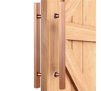 SZITW Maniglia per Porta del fienile in Acciaio Inossidabile - Maniglia per Porta Scorrevole Push-Pull per impieghi gravosi per Legno e Vetro - Maniglia d'ingresso in Oro Rosa da 32 Pollici per us