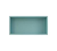 SZITW Nicchia Doccia Impermeabile per Bagno con Illuminazione a LED, Organizer da Parete Incassato, ripiano portaoggetti in Acciaio Orizzontale/Verticale, Non necessita di Piastrelle, Blu - 60x30x
