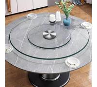 SZITW Piatto da Portata Girevole a 360°, Piatto Girevole Rotondo Lazy Susan, Piatto Girevole in Vetro temperato con Cuscinetto in Lega di Alluminio, Vassoio Girevole per Tavolo da Pranzo per Feste