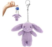 SZJFYMQ Portachiavi Coniglio,Grazioso Portachiavi con Coniglietto ripieno,Simpatico Peluche Coniglietto Portachiavi Peluche Coniglietto, Borsa Borsa Chiave Auto Decorazione (Violetta)