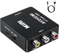 SZJUNXIAO Adattatore da Mini AV CVBS a HDMI Video Audio Convertitori 1080P 720, Supporta PAL/NTSC con USB Cavo per PC/WII/N64/TV/PS3/Blu-Ray DVD…