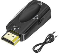 SZJUNXIAO Adattatore HDMI a VGA con audio, convertitore HDMI a VGA, compatibile con laptop, desktop, monitor, proiettore