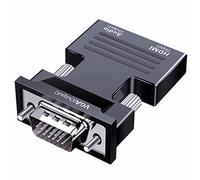 SZJUNXIAO Adattatore HDMI a VGA Con Cavo Audio da 3,5 Mm, 1080P 60Hz Convertitore HDMI Femmina a VGA Maschio Compatibile Con Computer Portatile per Monitor Proiettore TV