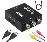 SZJUNXIAO Adattatore RCA a HDMI, Mini AV RCA CVBS a HDMI Video Signal Audio Convertitori Adattatore 1080P 720 Compatibile con Fotocamera, Xbox 360, PS2, PS3, WII, N64, Gamecube (3)