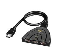 SZJUNXIAO Commutatore HDMI 4K@30Hz, 3 in 1 Out, Supporta UHD/3D/1080P@60Hz, per Xb0x/PS3/PS4/Roku/Fire TV/Blu-Ray/DVD