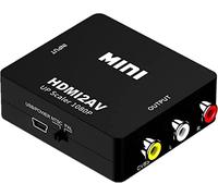 SZJUNXIAO Convertitore da HDMI a AV, Adattatore da HDMI a RCA, 1080P HDMI to 3 RCA CVBS Video Audio con Cavo USB,Composito per TV PC Laptop PS3 Blue-Ray DVD SKY HD VHS