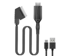 SZJUNXIAO Convertitore da scart a HDMI con cavo HDMI e cavo scart Full HD 1080P Video Audio Convertitore per HDTV STB VHS Xbox PS3 Sky DVD Blu-ray ecc