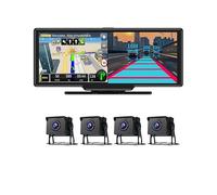 SZKJ 10,26'' Telecamera Auto, 1280P Retrocamera Auto con 4CHs Record, 4G Telecamera Posteriore Auto per 24H Monitor Remoto, WIFI e Navigazione GPS (Truck version)