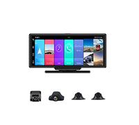 SZKJ 10,26'' Telecamera Auto, 1280P Retrocamera Auto con 4CHs Record, 4G Telecamera Posteriore Auto per 24H Monitor Remoto, WIFI e Navigazione GPS (Car version)