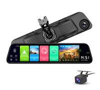 SZKJ 2021 aggiornamento 12 pollici Schermo intero 4G Touch IPS Staffa speciale Car Dash Cam Vista posteriore Android 8.1 Specchio RAM4GB ROM32GB con wifi GPS Navi Bluetooth musica Dual Lens FHD 1080P