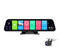 SZKJ D50B 12 pollice Full screen 4G Touch IPS Cruscotto Auto Dash Cam Vista Posteriore Android 8.1 Specchio con wifi GPS Navi Bluetooth musica Dual Lens FHD 1080P