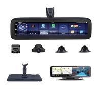SZKJ E09P 360 ° panoramica da 10 pollici Schermo intero 4G Touch IPS Special Car DVR Retrovisore Specchietto retrovisore con GPS Navi Bluetooth WIFI Monitoraggio remoto Telecamere Android 4CH