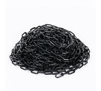 szkoo Catena di chiusura a catena, 61 m, nera, in plastica, per sicurezza di allarme, controllo umano, traffico, linea di coda