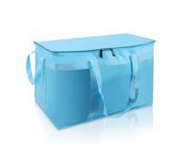 szkoo Confezione da 1 borsa termica blu per la consegna della pizza per cibi caldi e freddi, grande capacità, riutilizzabile, borsa termica per catering per feste