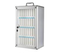 SZKTHD 6/12/24/36/48/60 slot, supporto per armadietto porta cellulari in lega di alluminio con maniglia, portatile, per aule, officine e palestre.(36)