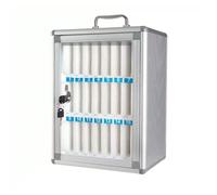 SZKTHD 6/12/24/36/48/60 slot, supporto per armadietto porta cellulari in lega di alluminio con maniglia, portatile, per aule, officine e palestre.(24)