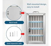 SZKTHD Armadietto Da Parete Con 12/24/36/48/60 Scomparti Per Riporre I Telefoni Cellulari, Cassaforte Per Telefoni Cellulari, Cassetta Di Sicurezza Per Telefoni Cellulari Per Aule Scolastiche(12)