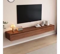 SZKTHD Mobile TV Sospeso Consolle TV Con Supporto Multimediale A Parete Mensola TV Sotto Il Mobile Mobile TV Sospeso Per Camera Da Letto E Soggiorno(Brown-A,240CM/94.5IN)