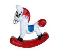 SZLIFE 1:12 Cavallo a Dondolo per cameretta Bambini, Decorazione realistica Fai da Te, Mini Cavallo cavalcabile Giocattolo, Regalo, Arredamento per Micro