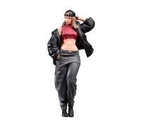 SZLIFE 1:24 Modello di Ragazza Cool, Modello di Persone minuscole, Diorama, Mini Figura con Capelli Lunghi e Giacca per la Decorazione del Desktop della