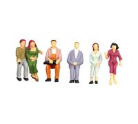 SZLIFE 1/25 Miniature Figures Miniature Scene Models Small Tiny Painted Collectibles Photography Props Micro Landscape Decor Diorama, 6 Pezzi