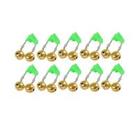 SZLIFE 10 campanelli d'allarme per Esche da Pesca, campanelli Gemelli, Attrezzatura da Pesca, d'allarme Portatili, indicatori di Pesca per Esterni, Clip Dorata