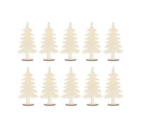 SZLIFE 10 Pezzi di Decorazioni per L'albero di Natale in Legno Grezzo, Segnalibri Multifunzionali, 17.8 Cm X 9.1 Cm