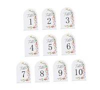 SZLIFE 10 pezzi di segnali da tavolo ad arco, numeri da tavolo per matrimoni, facili da leggere, da 1 a 10, per feste a casa e banchetti.