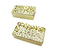 SZLIFE 2 pezzi di coperture per pickup per chitarra, accessori incisi, robusti strumenti musicali, spaziatura dei poli 50 mm/52 mm, copertura per pickup, Ingranaggio D'oro