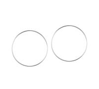 SZLIFE 2x Cerchietti floreali in metallo Anelli in metallo Eleganti anelli per ghirlande in macramè Cerchietti per lavoretti per feste Decorazioni per, Argento 20 Cm