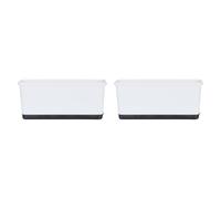 SZLIFE 2X Finestra fioriera Fiore Vaso di Accessorio Versatile con Fori di drenaggio pianta d'Acqua per la Cucina Robusta, Bianco