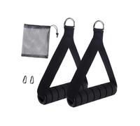 SZLIFE 2X Maniglie per Esercizi, Maniglie per Fasce di Resistenza, impugnature, Accessori per per Allenamento con Cavi, trazioni alla Sbarra, Palestra di, Nero