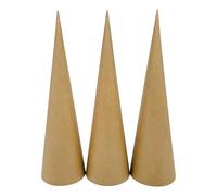 SZLIFE 3 Coni Di Cartapesta Con Fondo Aperto Fai Da Te, Coni Artigianali Fantasiose in Cartone per L'albero Di Natale, Per Decorazioni Di Halloween, Cappelli Da Festa, 35 Cm