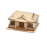 SZLIFE 3D in Legno di Una, Villa Artigianale, Edificio, architettura, Scena, Regalo di Compleanno, Decorazione da scrivania per la casa, 1 Livello